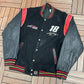 Kyle Busch M&M's NASCAR Graphic Jacket | Size X-Large | Vintage 2000s NASCAR Racing Reversible Black Jacket |