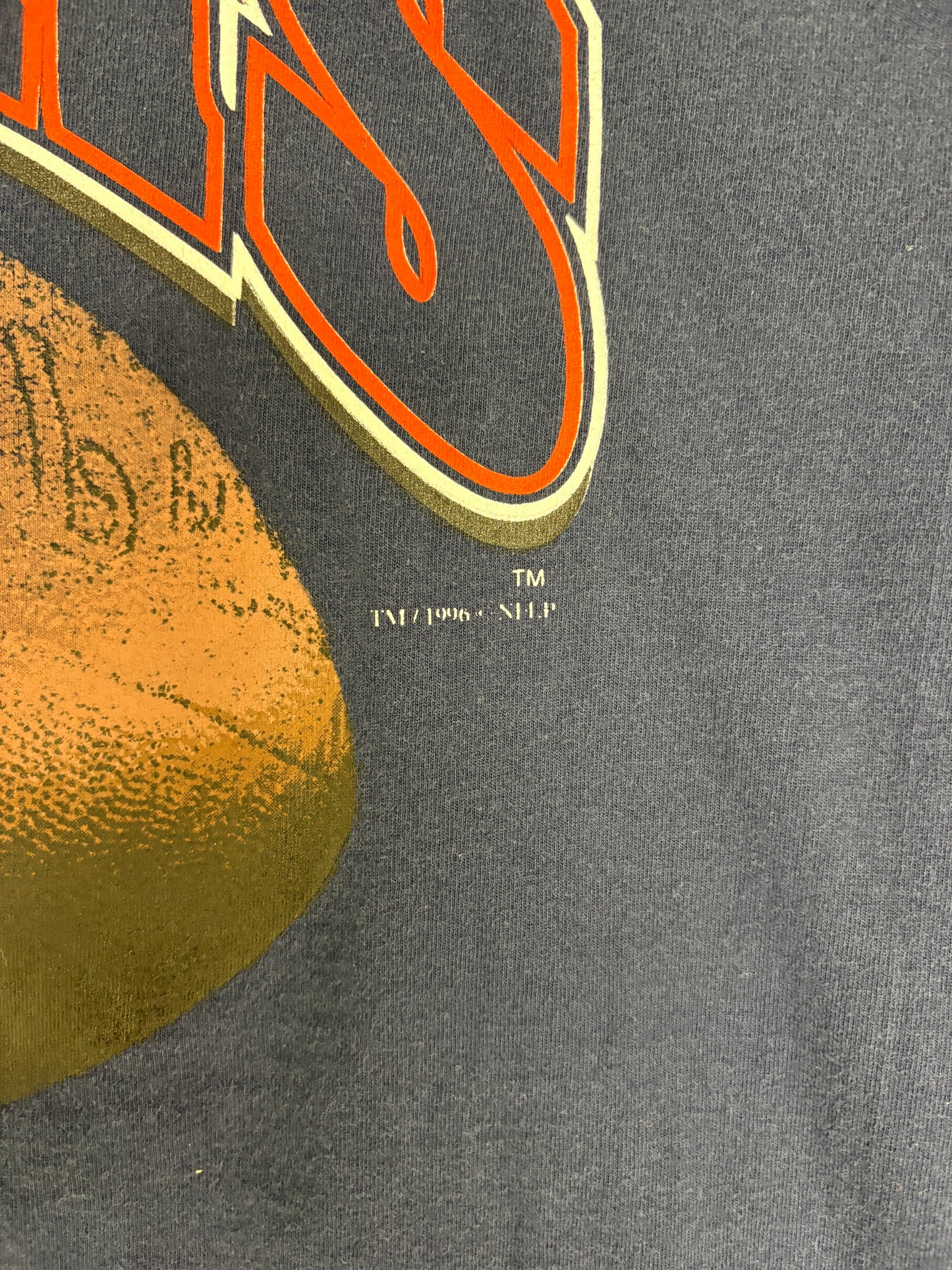 Chicago Bears Graphic Tee | Size X-Large | Vintage 1990s NFL Football Blue T-Shirt |