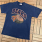 Chicago Bears Graphic Tee | Size X-Large | Vintage 1990s NFL Football Blue T-Shirt |