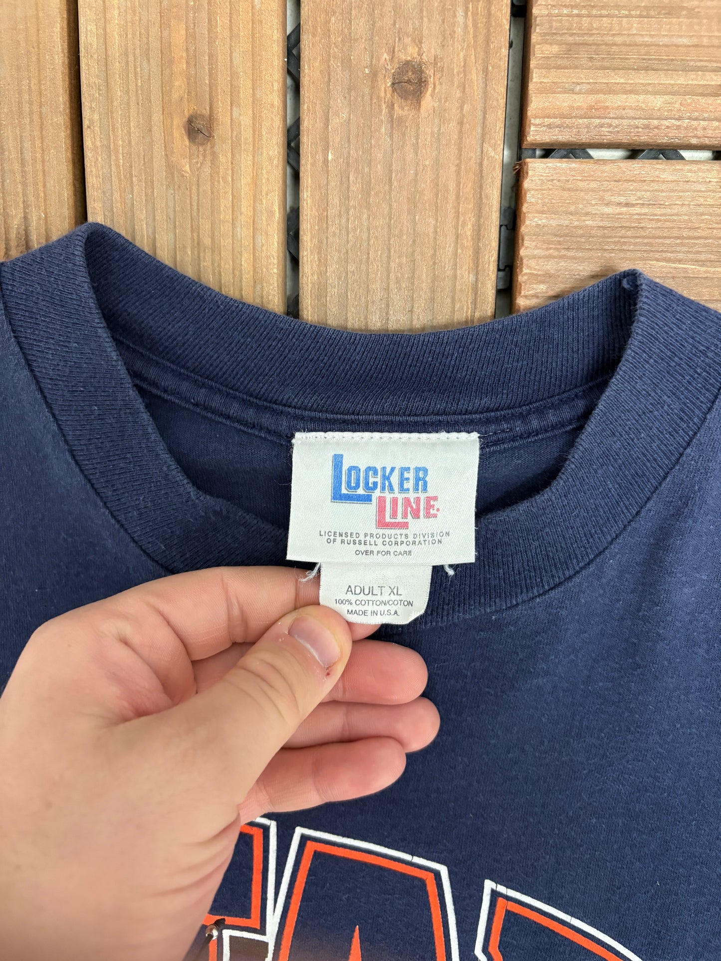 Chicago Bears Graphic Tee | Size X-Large | Vintage 1990s NFL Football Blue T-Shirt |
