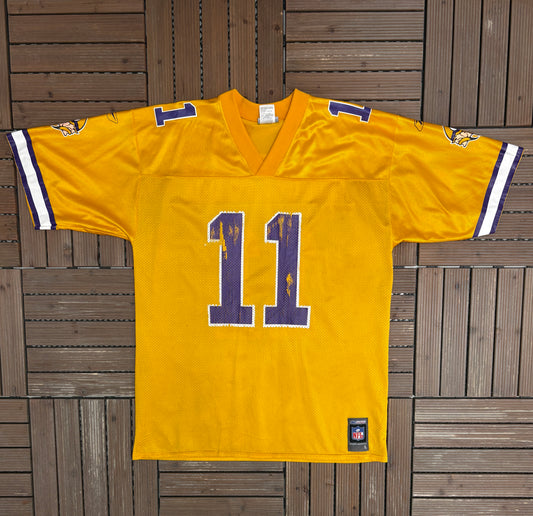 Minnesota Vikings Daunte Culpepper Football Jersey | Size Large | Vintage 2000s Yellow NFL Football Jersey |