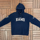Los Angeles Rams Graphic Hoodie | Size Medium | Vintage 2000s NFL Football Blue Sweatshirt |