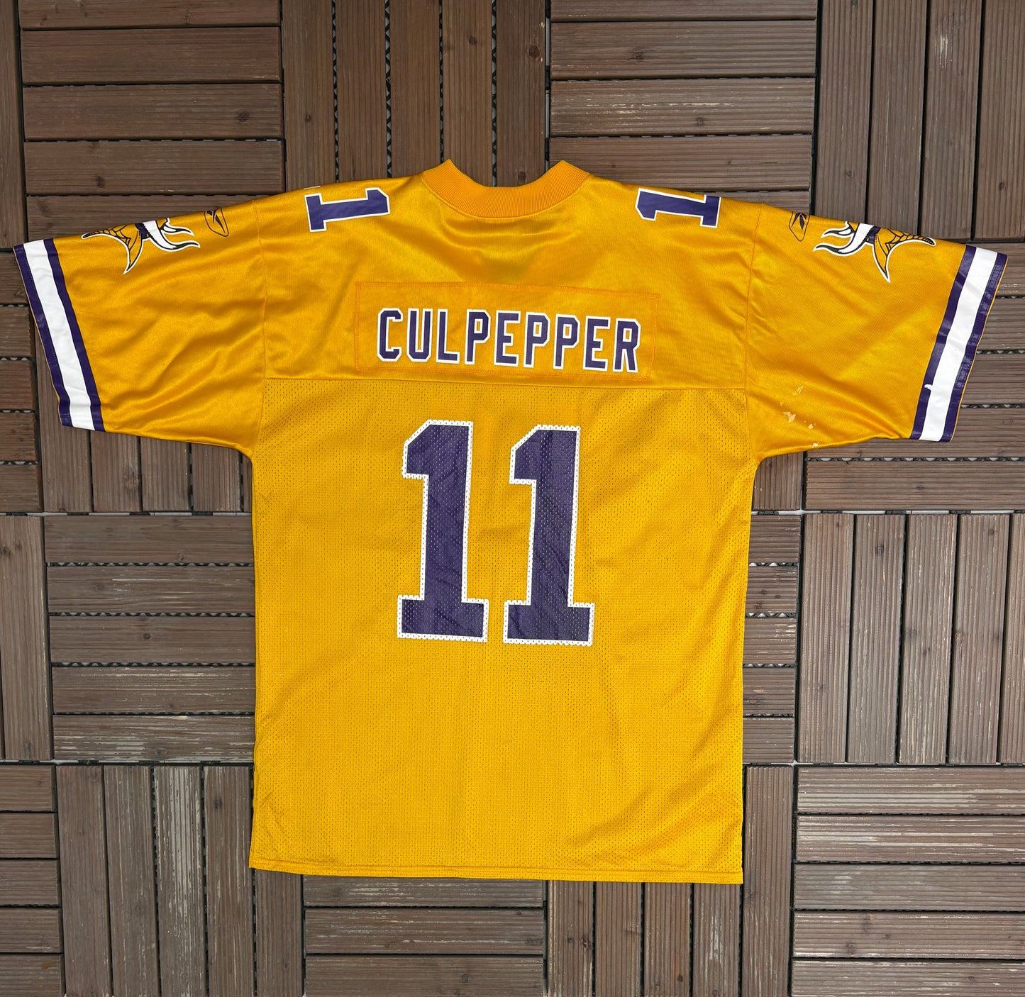 Minnesota Vikings Daunte Culpepper Football Jersey | Size Large | Vintage 2000s Yellow NFL Football Jersey |