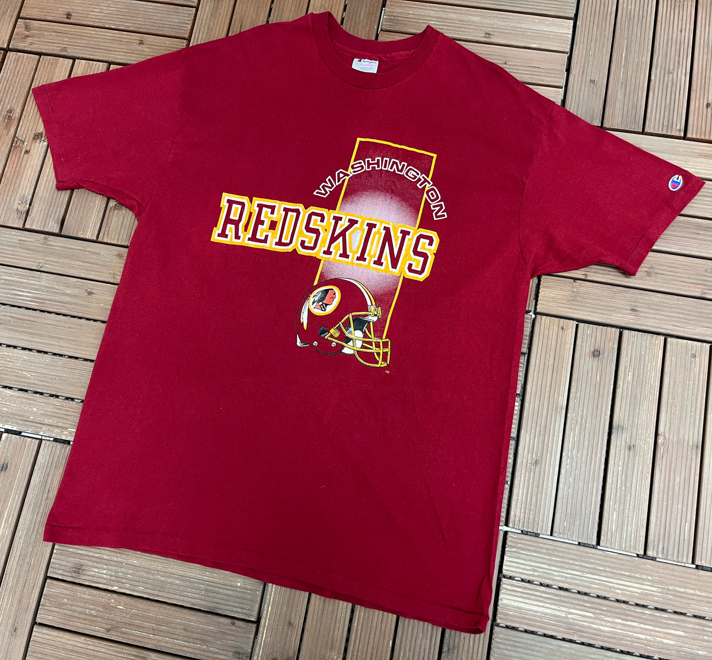 Washington Redskins Graphic Tee | Size XX-Large | Vintage 1990s Champion NFL Football Red T-Shirt |