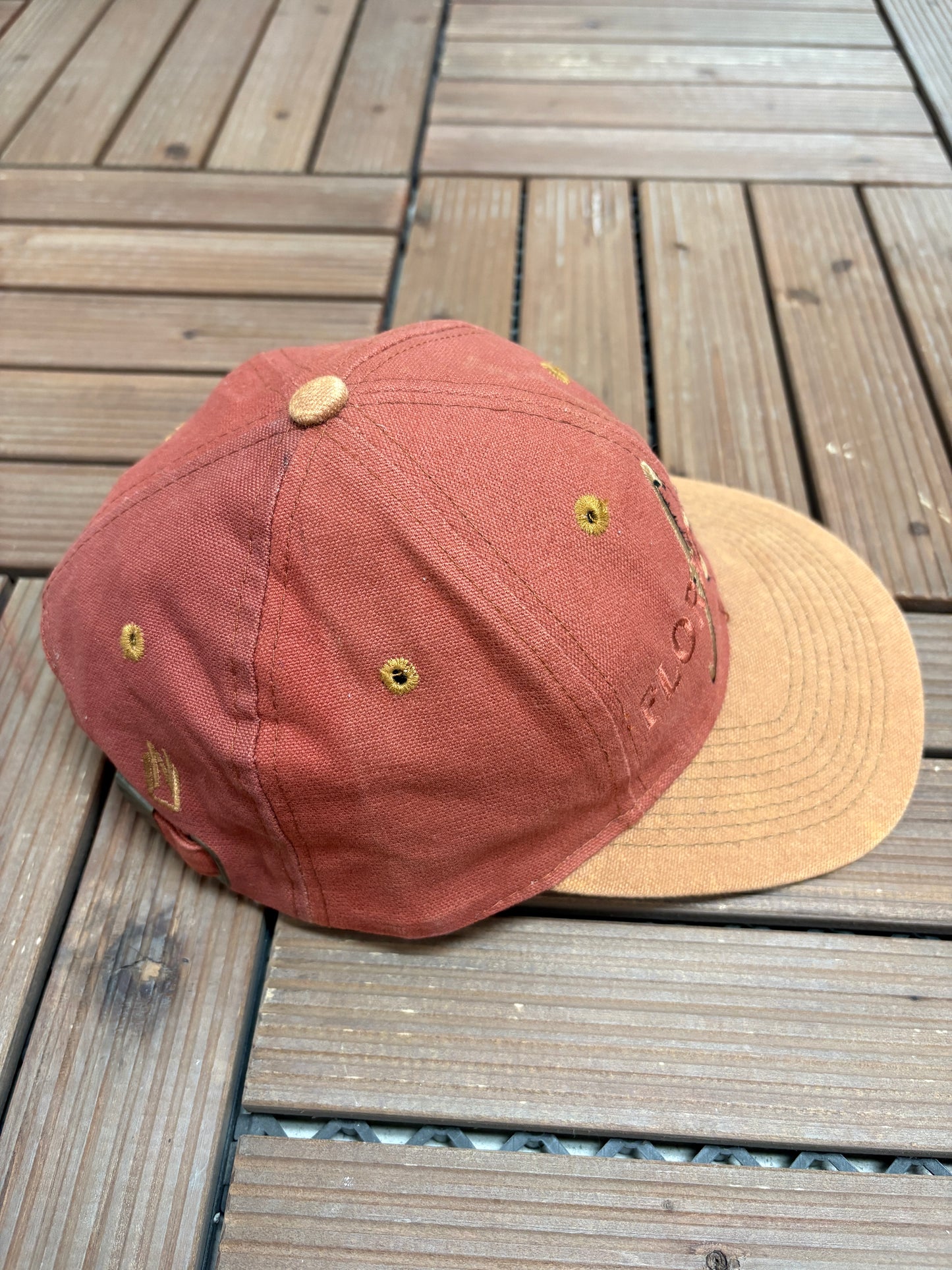 Florida State Seminoles Embroidered Graphic Hat | Metal Clasp | Vintage 1990s College Red Cap |