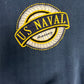 United States Naval Academy Stitched Graphic Crewneck | Size Medium | Vintage 1990s Promotional Blue Sweater |