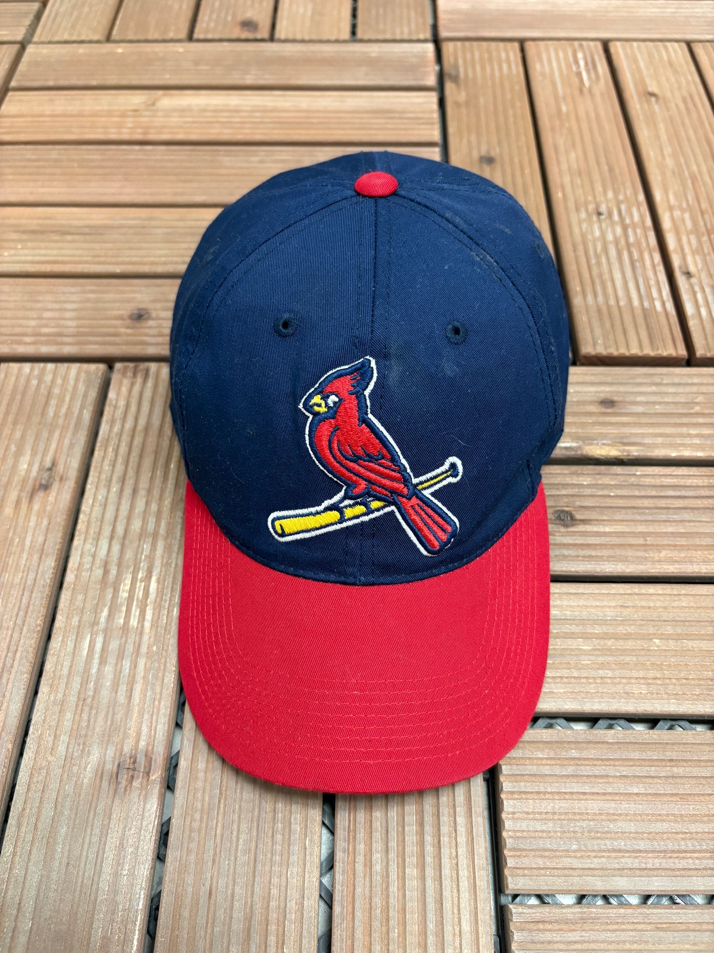St. Louis Cardinals Embroidered Graphic Hat | Snap Back | Vintage 2000s MLB Baseball Blue Cap |