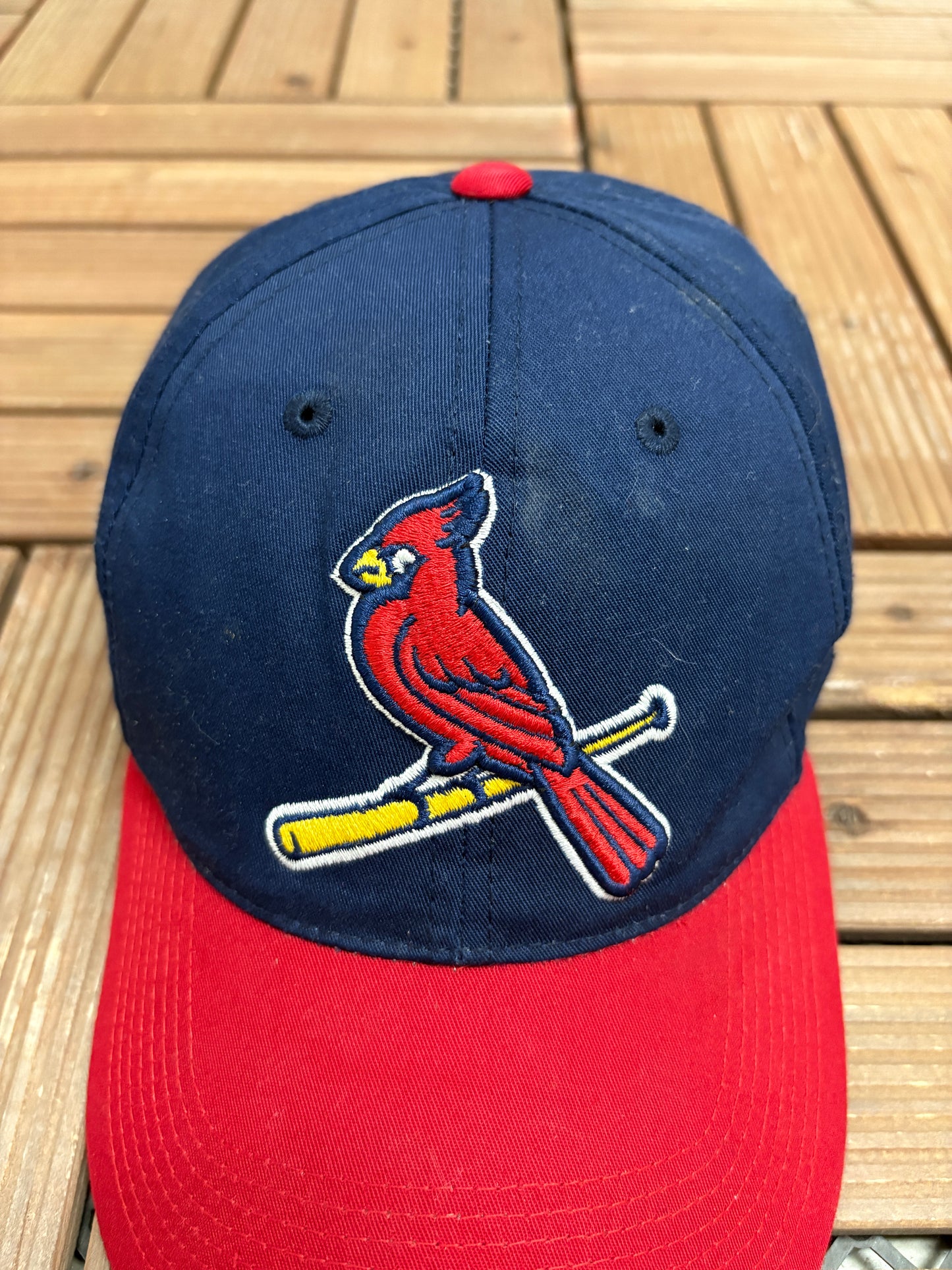 St. Louis Cardinals Embroidered Graphic Hat | Snap Back | Vintage 2000s MLB Baseball Blue Cap |