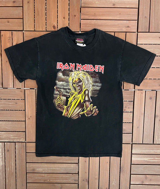 Iron Maiden Killers Graphic Tee | Size Medium | Vintage 2000s Heavy Metal Band Music Black T-Shirt |