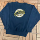 United States Naval Academy Stitched Graphic Crewneck | Size Medium | Vintage 1990s Promotional Blue Sweater |