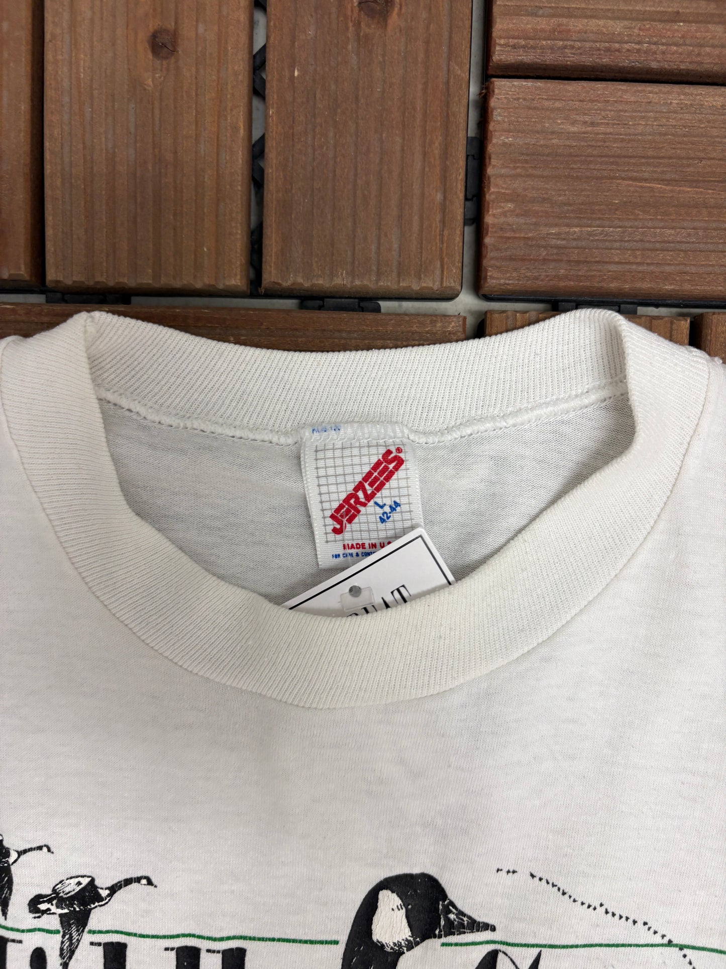 Middle Creek Wildlife Management Area Graphic Tee | Size Large | Vintage 1990s Animal Graphic White T-Shirt |