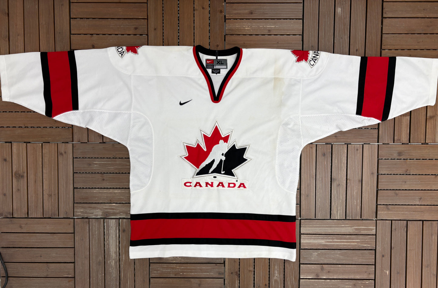 Team Canada Nike Hockey Jersey | Size X-Large | Vintage 1990s White Nike Hockey Jersey |