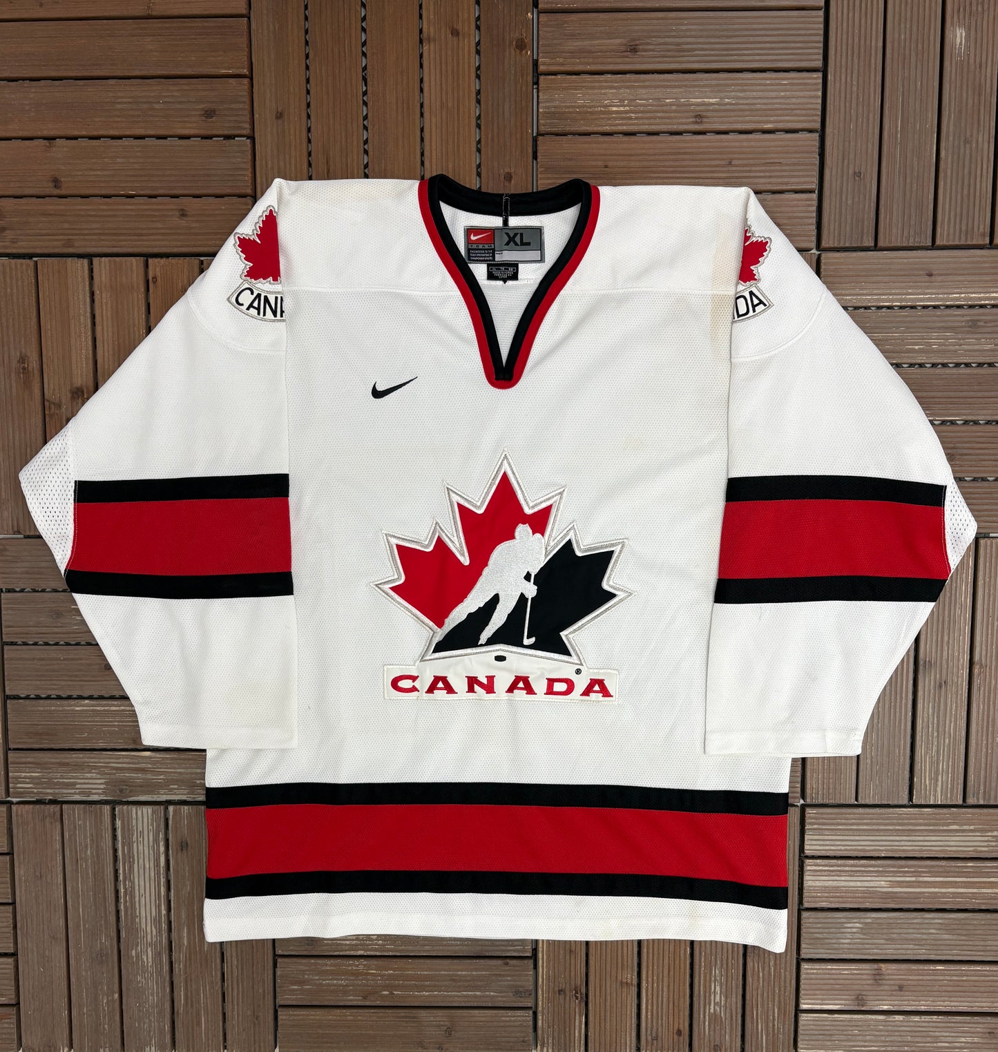 Team Canada Nike Hockey Jersey | Size X-Large | Vintage 1990s White Nike Hockey Jersey |