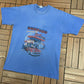 Cruisin' American Style Graphic Tee | Size Large | Vintage 1990s Promotional Blue T-Shirt |