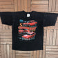 Chevrolet Tri-Five Graphic Tee | Size XX-Large | Vintage 2000s Muscle Car Promotional Black T-Shirt |