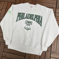 Philadelphia Liberty Bell Graphic Sweater | Size Large | Vintage 1990s Tourist White Sweater |