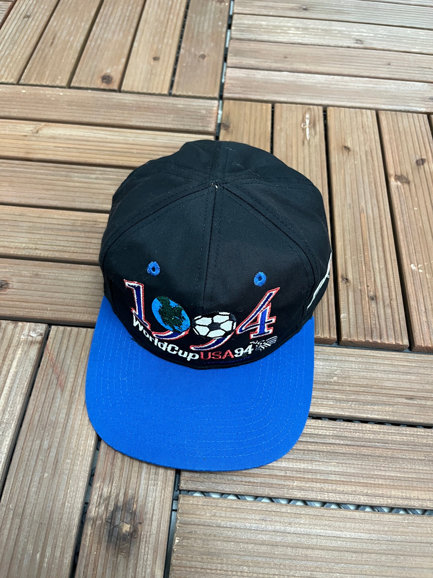 World Cup USA '94 Graphic Hat | Snap Back | Vintage 1990s World Cup Black Cap |