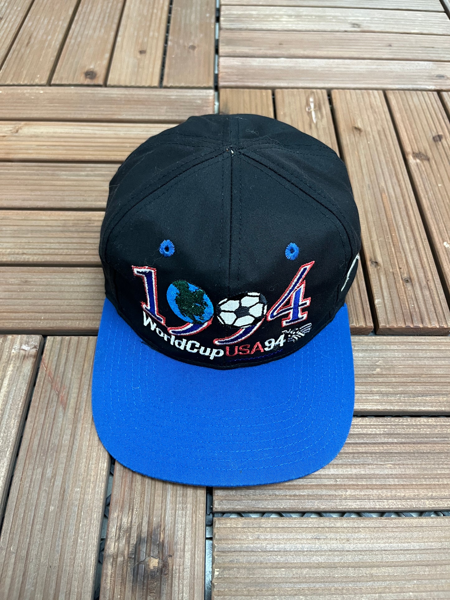 World Cup USA '94 Graphic Hat | Snap Back | Vintage 1990s World Cup Black Cap |