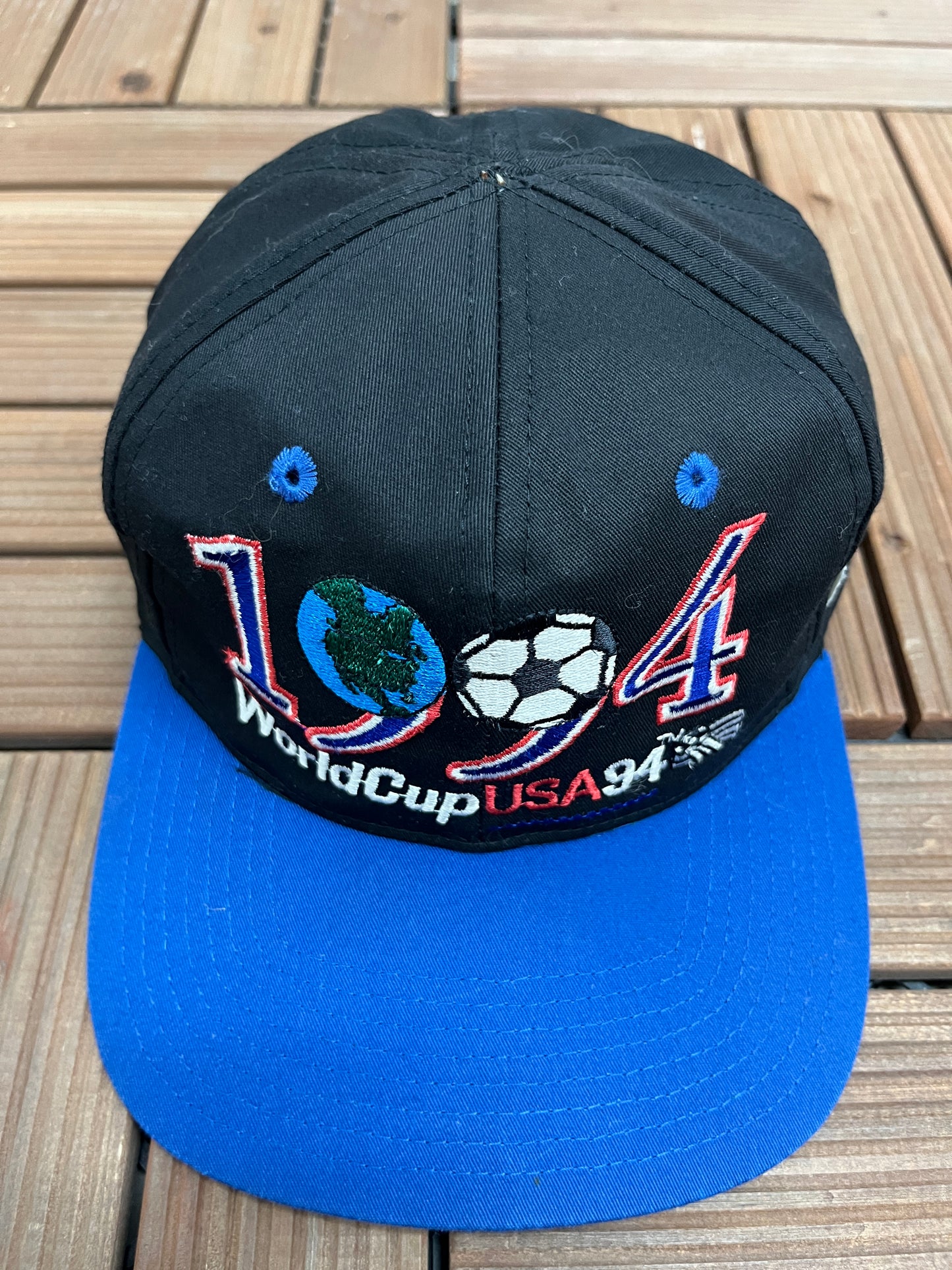 World Cup USA '94 Graphic Hat | Snap Back | Vintage 1990s World Cup Black Cap |