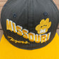 Missouri Tigers Wave Spell Out Graphic Hat | Snap Back | Vintage 1990s College Black Cap |