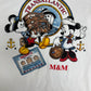 Mickey & Minnie Mouse Transatlantic Graphic Tee | Size X-Large | Vintage 1990s Cartoon Promotional White T-Shirt |