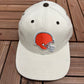 Cleveland Browns Embroidered Graphic Hat | Strap Back | Vintage 2000s NFL Football Beige Hat |