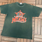 Miami Hurricanes Graphic Tee | Size X-Large | Vintage 1990s College Green T-Shirt |