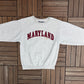 Maryland Terrapins Graphic Crewneck | Size Medium | Vintage 1990s College Grey Sweater |