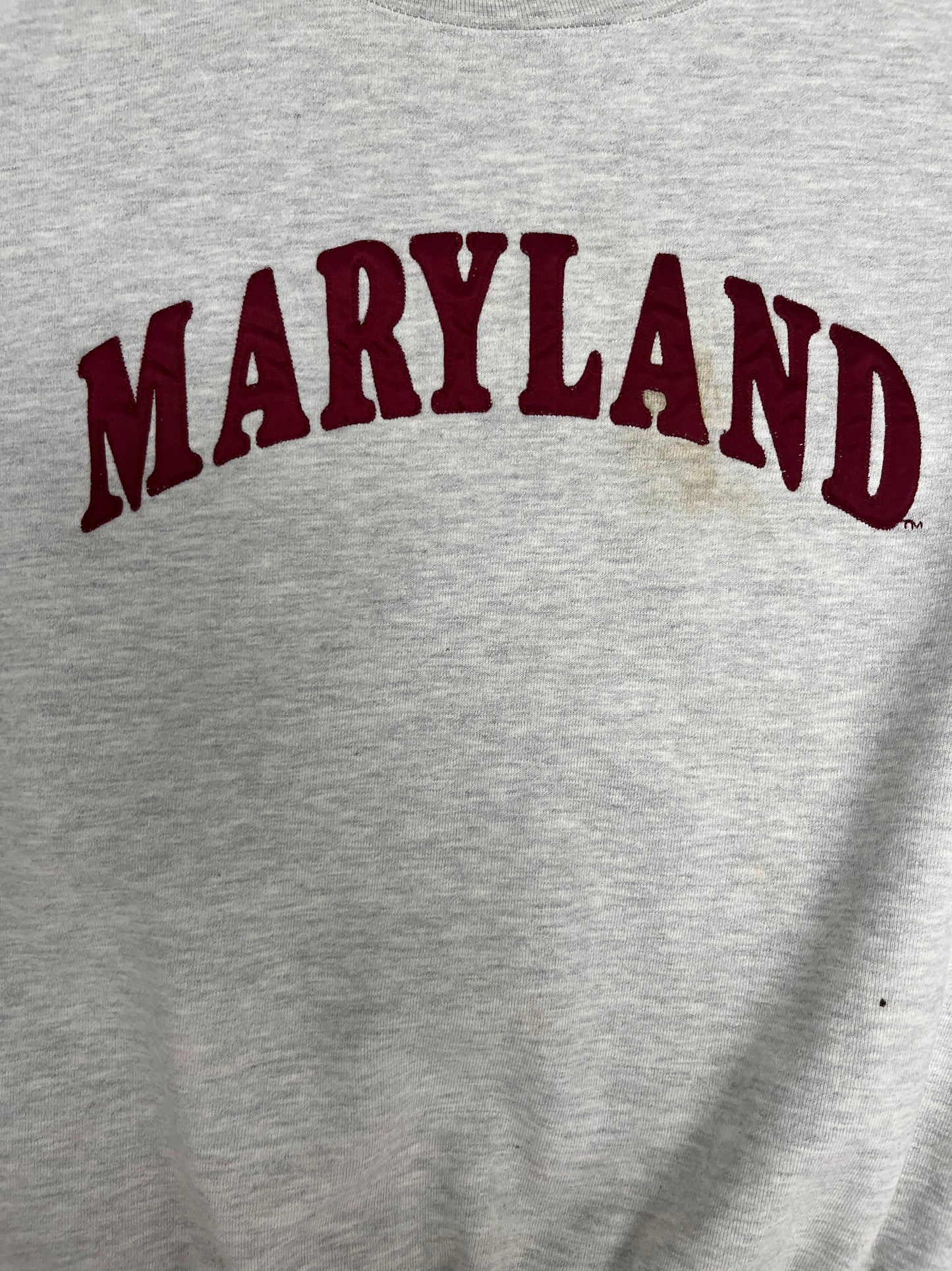 Maryland Terrapins Graphic Crewneck | Size Medium | Vintage 1990s College Grey Sweater |