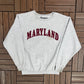 Maryland Terrapins Graphic Crewneck | Size Medium | Vintage 1990s College Grey Sweater |