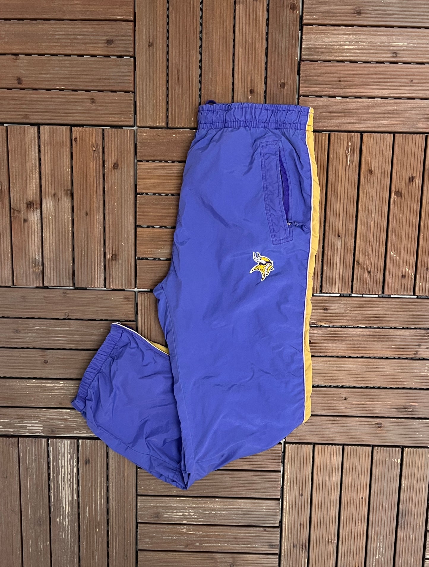 Minnesota Vikings Graphic Track Pants | Size Large | Vintage 2000s NFL Football Track Pants |