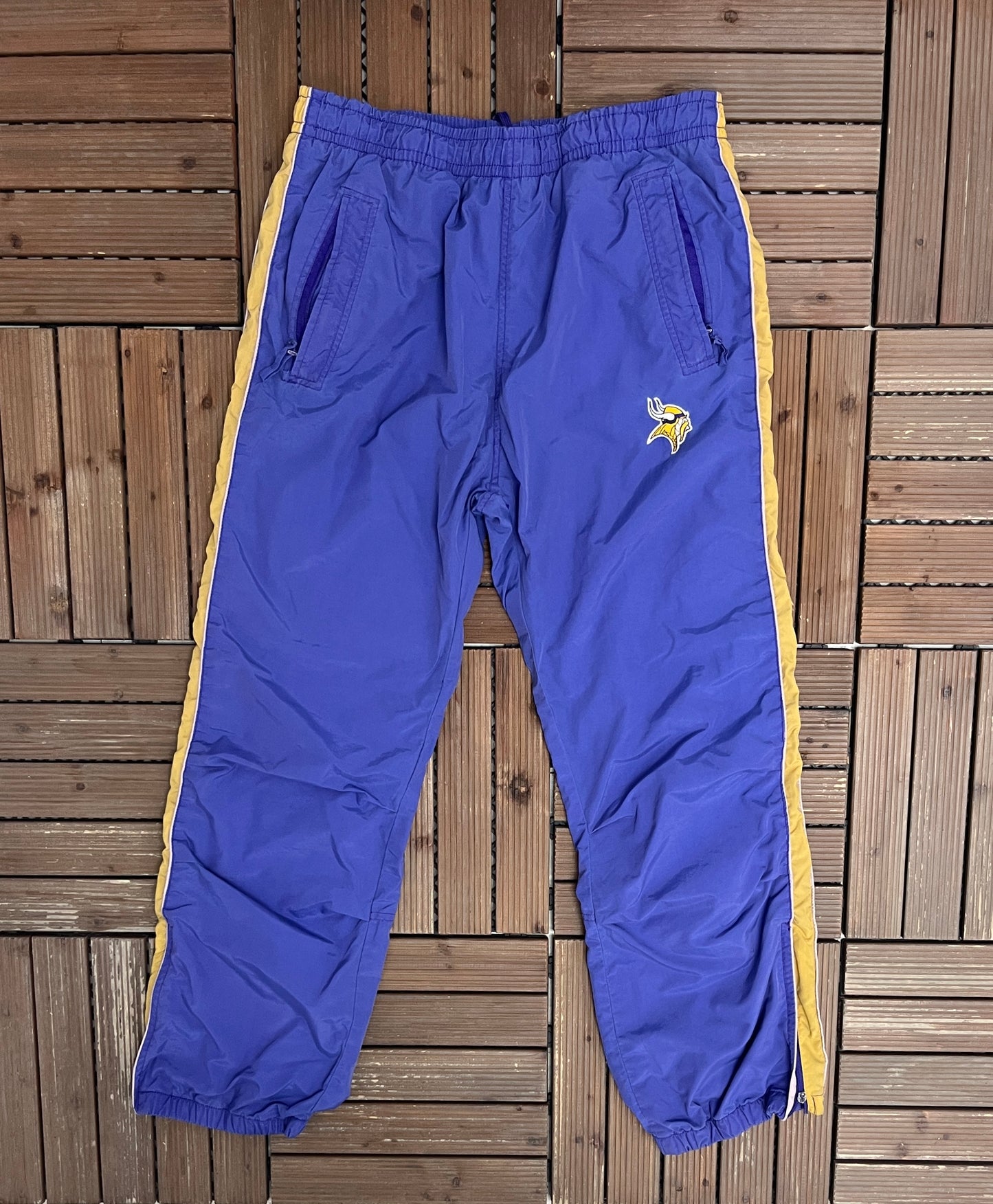 Minnesota Vikings Graphic Track Pants | Size Large | Vintage 2000s NFL Football Track Pants |