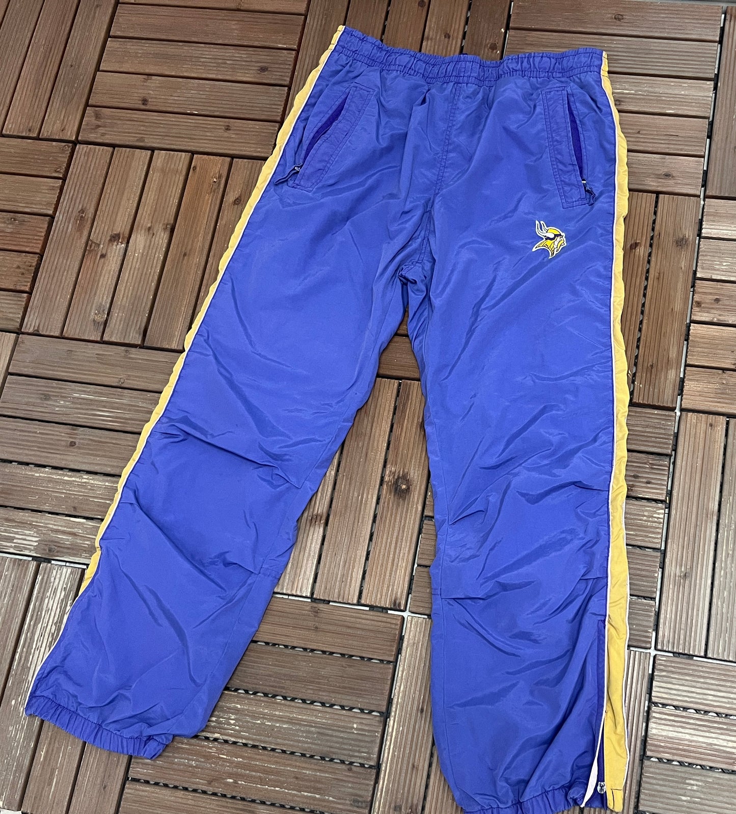 Minnesota Vikings Graphic Track Pants | Size Large | Vintage 2000s NFL Football Track Pants |