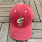 Cleveland Cavaliers Embroidered Graphic Hat | Strap Back | Vintage 2000s NBA Basketball Red Cap |