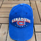 Montreal Canadiens Hockey Graphic Hat | Snap Back | Vintage 1990s NHL Hockey Blue Cap |