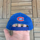 Montreal Canadiens Hockey Graphic Hat | Snap Back | Vintage 1990s NHL Hockey Blue Cap |