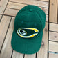 Green Bay Packers Embroidered Graphic Hat | Strap Back | Vintage 2000s NFL Football Green Cap |