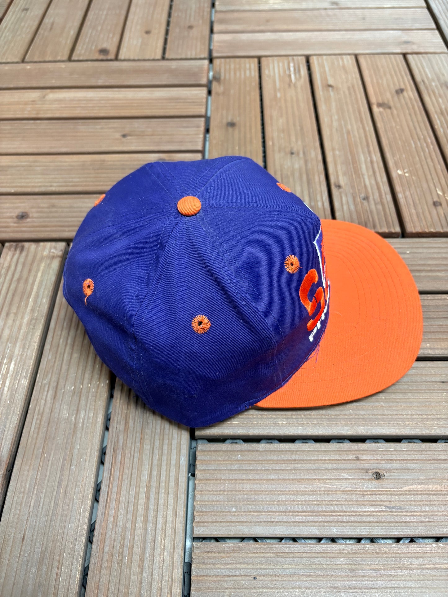Phoenix Suns Embroidered Graphic Hat | Snap Back | Vintage 1990s NBA Basketball Purple Cap |
