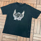 Guinness Brewed In Ireland Graphic Tee | Size Large | Vintage 2000s Beer Promotional Black T-Shirt |