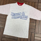 Denim & Diamonds Saloon Graphic Tee | Size Medium | Vintage 1990s Promotional Grey T-Shirt |