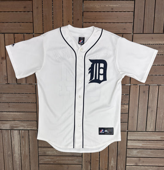 Detroit Tigers Miguel Cabrera Graphic Jersey | Size Medium | Vintage 2000s MLB Baseball White Jersey |