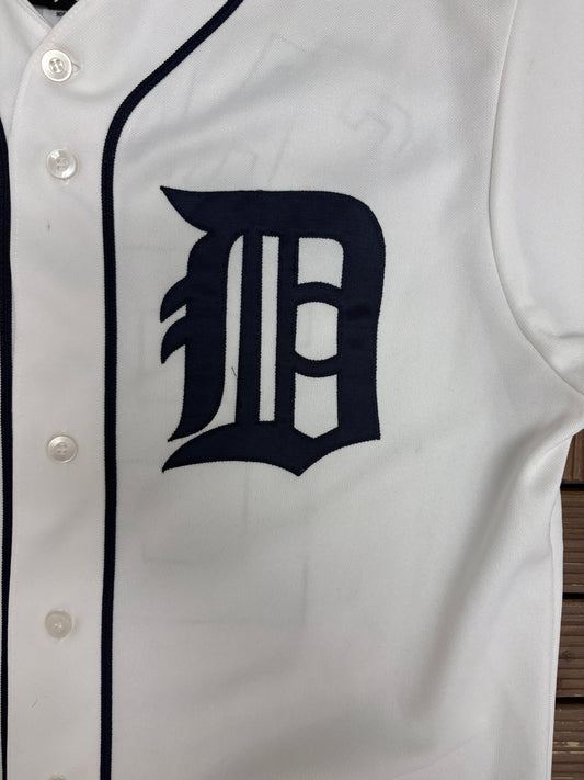 Detroit Tigers Miguel Cabrera Graphic Jersey | Size Medium | Vintage 2000s MLB Baseball White Jersey |
