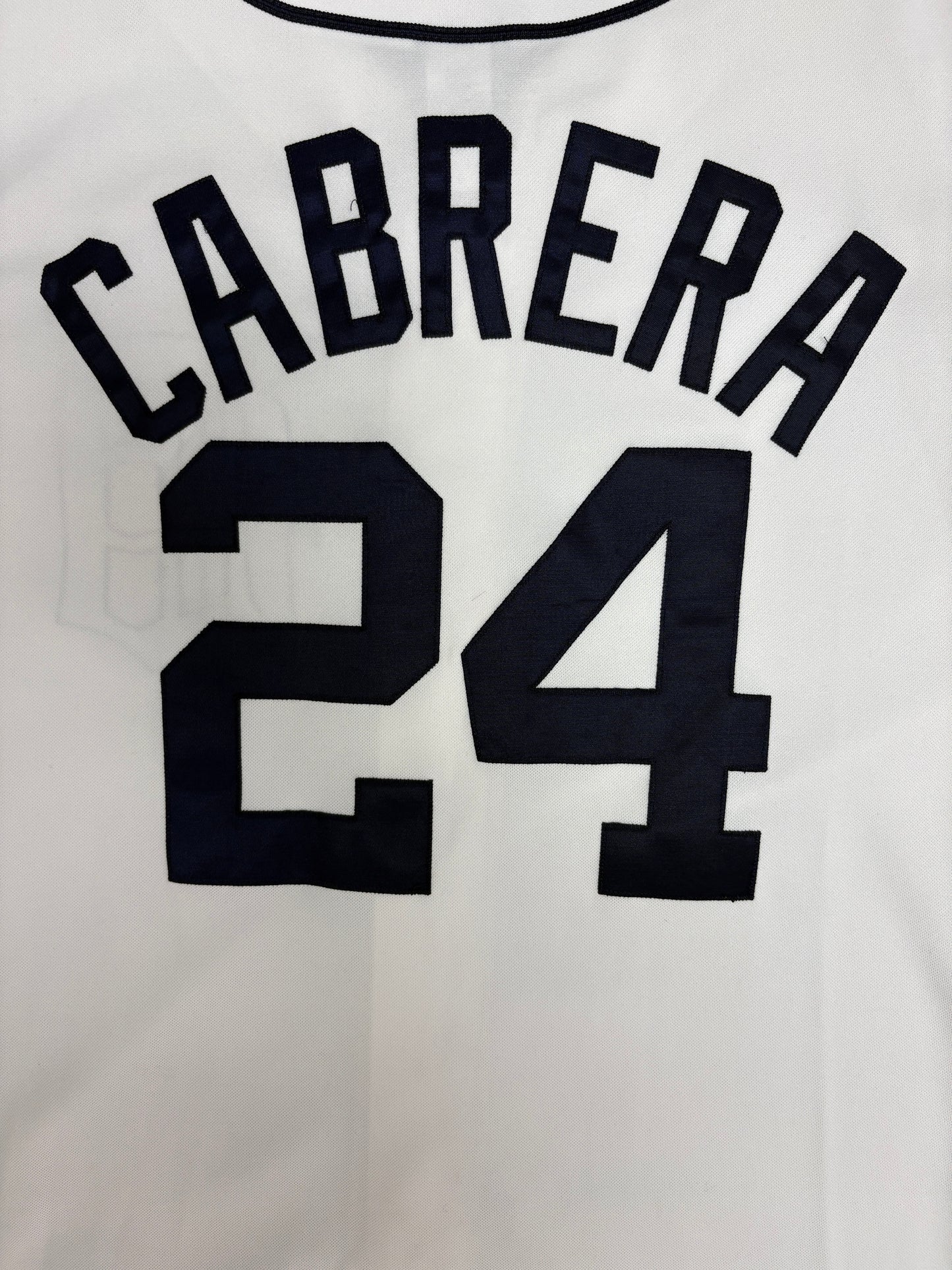 Detroit Tigers Miguel Cabrera Graphic Jersey | Size Medium | Vintage 2000s MLB Baseball White Jersey |