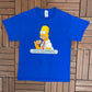 The Simpsons Every Time I Learn Something New Graphic Tee | Size Medium | Vintage 2000s Cartoon Promotional Blue T-Shirt |