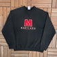 Maryland Terrapins Graphic Crewneck | Size X-Large | Vintage 1990s College Black Sweater |