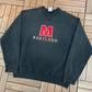 Maryland Terrapins Graphic Crewneck | Size X-Large | Vintage 1990s College Black Sweater |