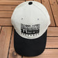 Oakland Raiders Football Embroidered Graphic Hat | Strap Back | Vintage 2000s NFL Football Grey Cap |