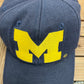 Michigan Wolverines Embroidered Graphic Hat | Snap Back | Vintage 1990s College Sports Blue Cap |