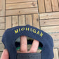 Michigan Wolverines Embroidered Graphic Hat | Snap Back | Vintage 1990s College Sports Blue Cap |