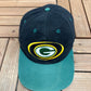 Green Bay Packers Embroidered Graphic Hat | Snap Back | Vintage 1990s NFL Football Black Cap |